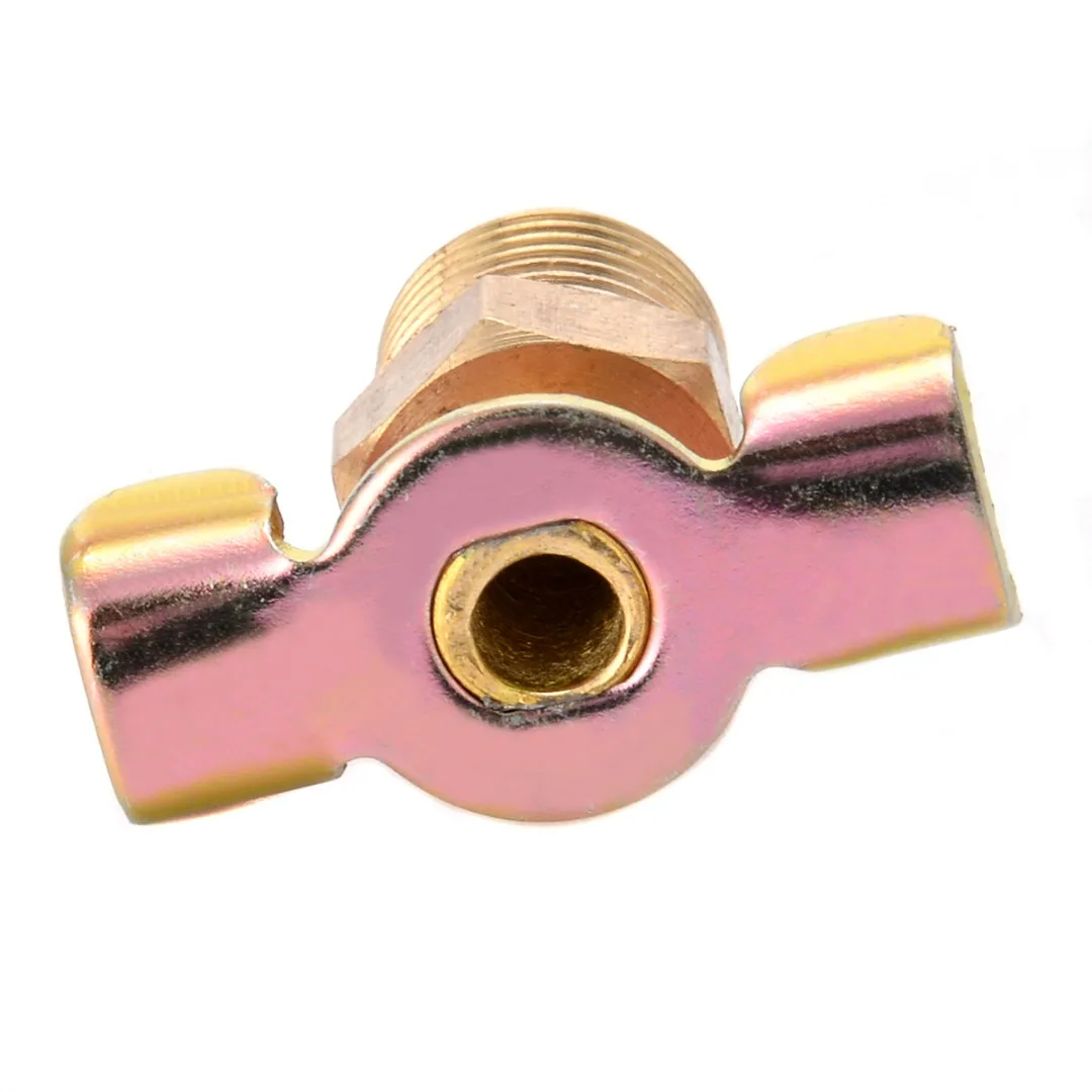 1pc Gold Tone Drain Valve 1/4