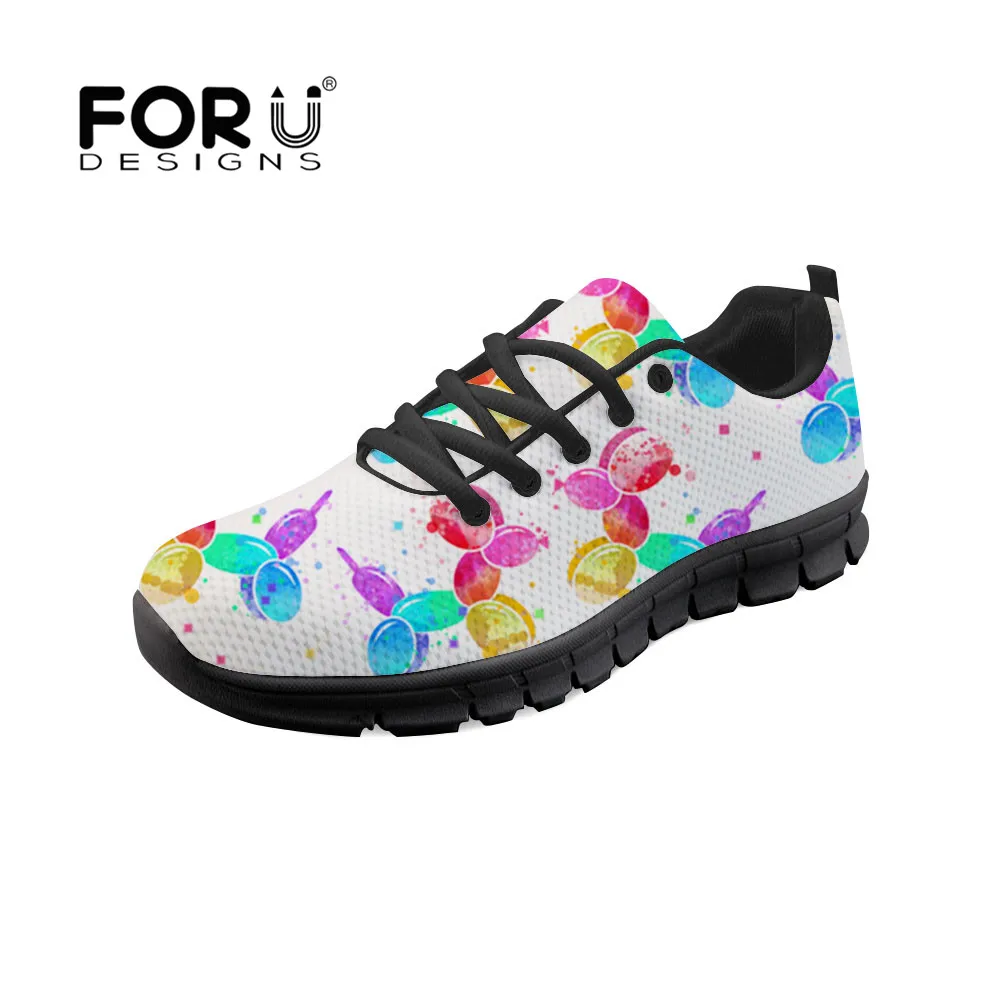 

FORUDESIGNS Balloon Dogs Print Fashion 2018 Casual Shoes Woman Air Mesh Flats Female Sneakers Lightweight Women Chaussure Femme