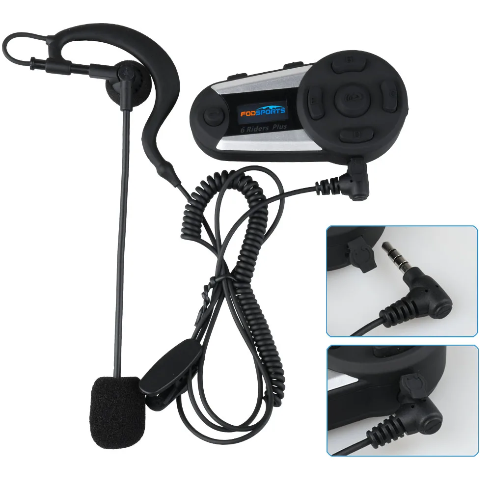 1 шт. V6 Plus 6 Rider 1200 м Bluetooth гарнитура, беспроводная гарнитура с крючком, наушники, костюм для футбола, рефери, судью, байкера