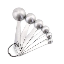 Мини-мерные чашки из нержавеющей стали с маленьким кольцом для кухни Костюмы Набор мерных ложек Штабелируемый мерный стаканчик 6 шт