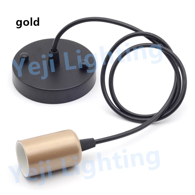 Multi Color E27 Lamp Holder With 100mm Base Ceiling Plate Ceiling