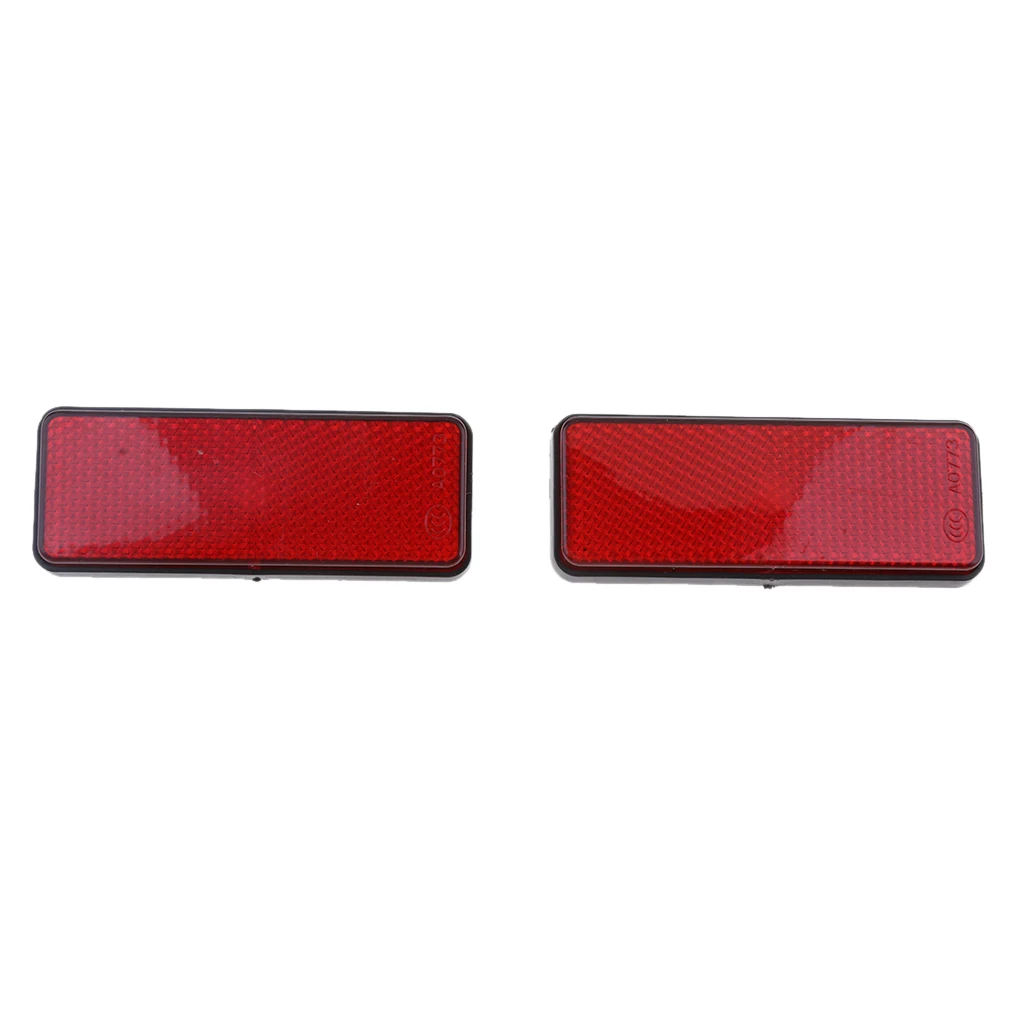 2 Pieces Universal Motorcycle Motorbike Motor Scooter Rectangle Reflectors Exterior Accessories de réflecteurs de reflectores