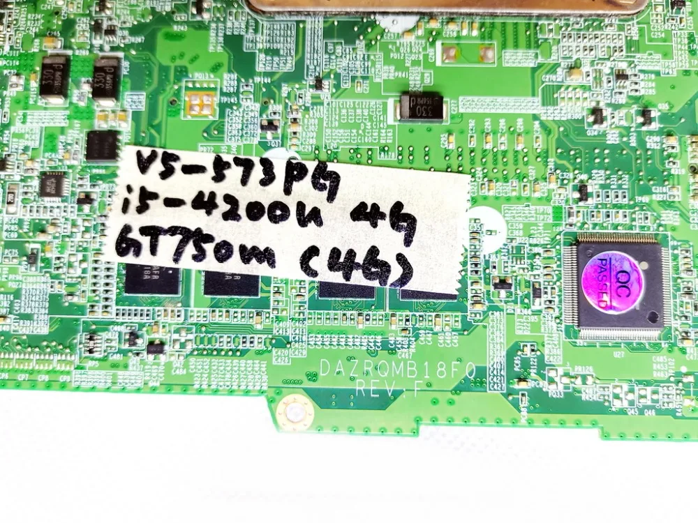 original for ACER V5-573G laptop motherboard V5-573G I5-4200U 4GB GT750M 4GB DAZRQMB18F0 tested goo
