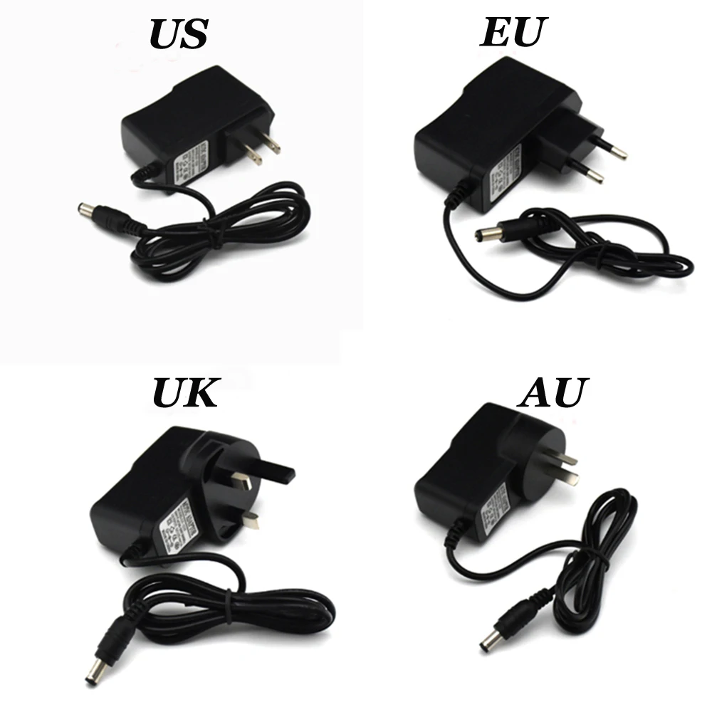 

DC Power Adapter 12V 1A AC100-240V Converter Adapter Charger Power Supply EU/US/AU/UK Plug