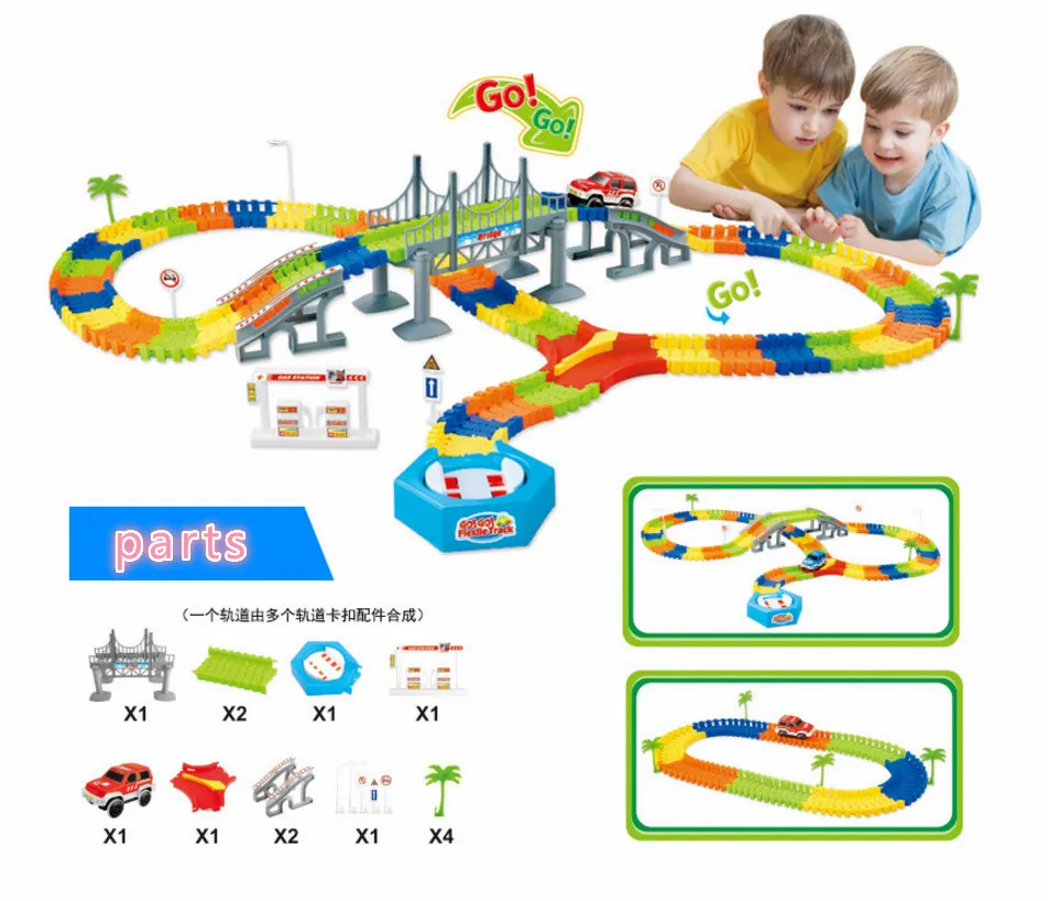 

192pcs Miraculous Race Track Bend Assembly Car Toy TRACKS Gift