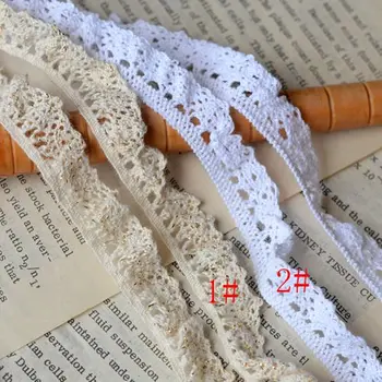 

Beige white stretch cotton lace width 1.5 cm