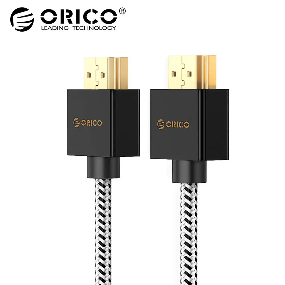 Кабель ORICO HDMI 1080P 4K 3D Папа-папа HDMI 2,0 кабель для HDMI разветвитель ЖК-проектор ТВ коробка PS3 проектор 0,5 м 1 м 1,5 м 2 м 3 м - Цвет: Черный