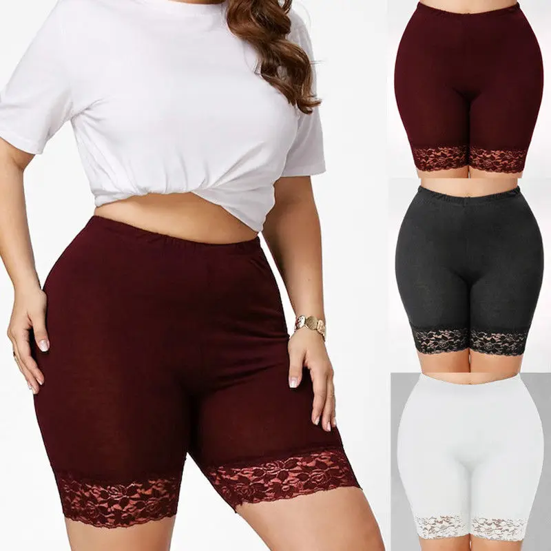 lace bottom bike shorts