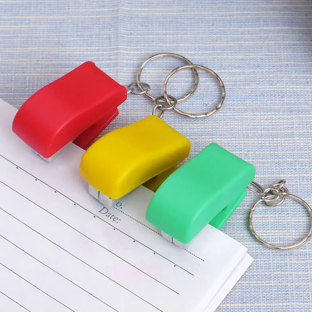 

Practical Stapler Key Chain Ring Keychain School Office Supplies Stationery
