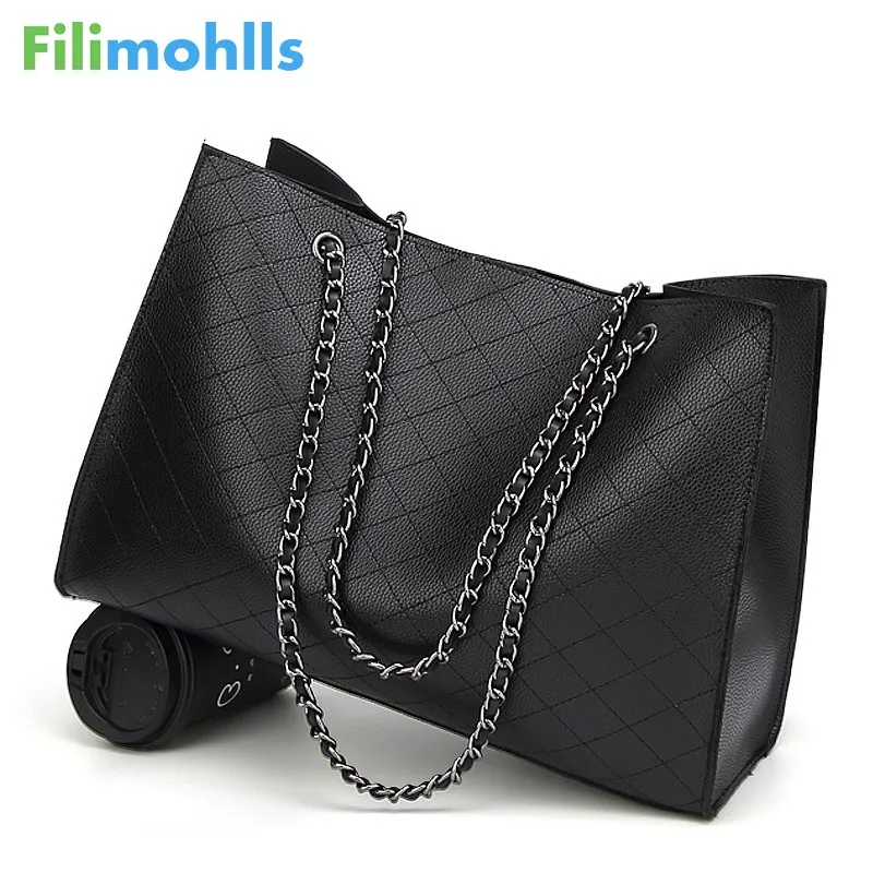 Leather Bags For Women 2019 Luxury Handbags Women Bags Designer Big Tote Hand Bag Chain Leather ...