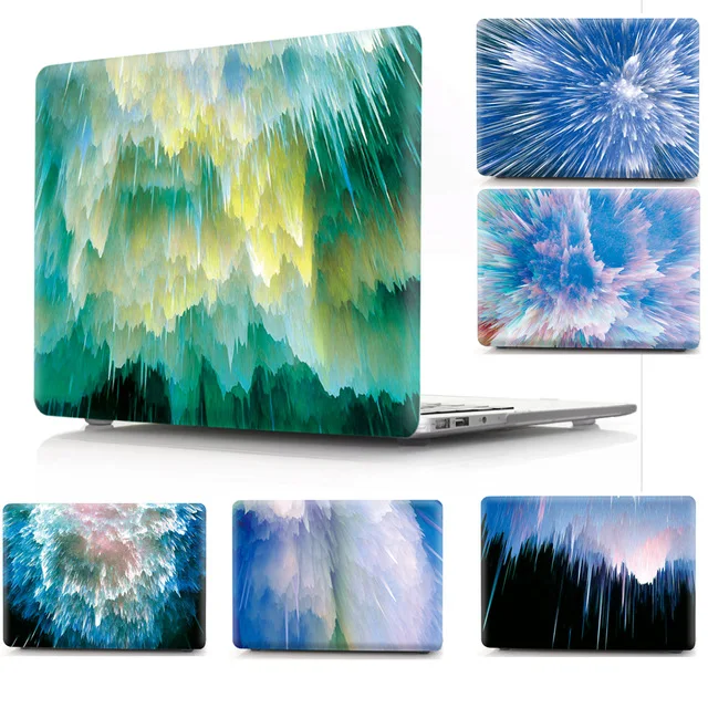 Цветной чехол для Macbook Air 13 11 Pro 15 12 Retina жесткий сенсорный Гладкий защитный