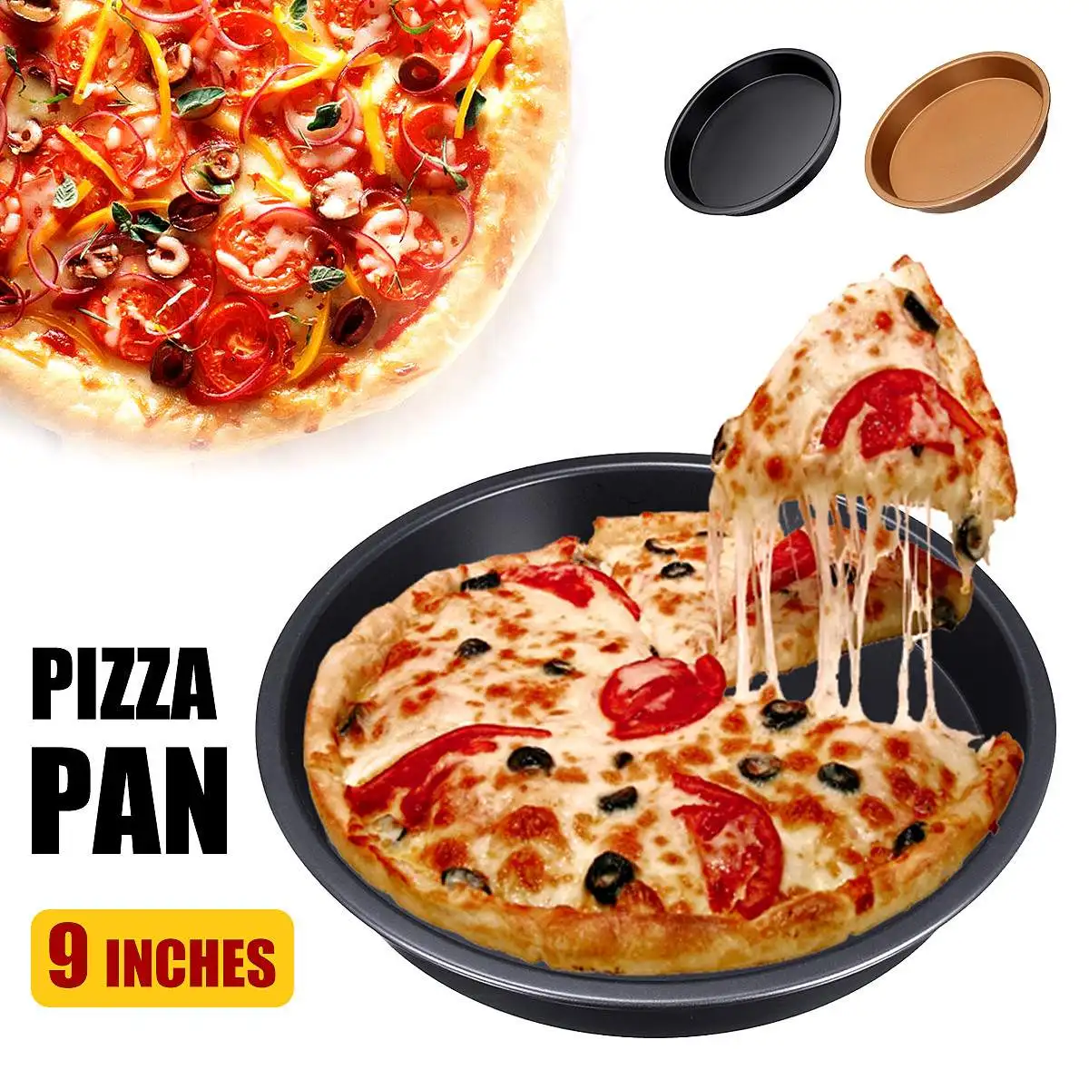 

New 9'' Non-slip Round Pizza Pan Cooking Pizza Pancake Eggs Air Fryer Accessories Kitchen Cooking Tools Fit 5.3-6.8QT Air Fryer