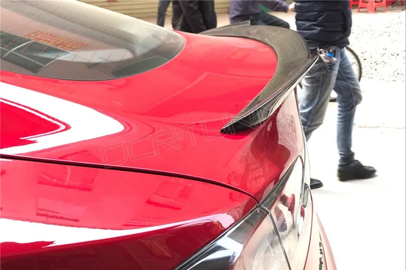 Задний спойлер, крыло, багажник для Tesla модель S седан 60 70 75 85 90 D P85D P90D P100D 2012- матовый Блестящий углерод волокно угловой спойлер