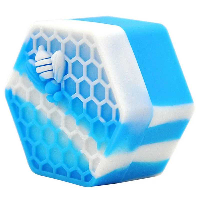 JX-LCLYL 1x Portable 26ml NonStick Hexagon Honeybee Silicone Dab Container Wax Jar