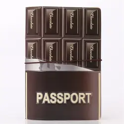 Творческий шоколад узор путешествия Обложка для паспорта уехать за границу путешествовать ID кредитных карт сумка 3D Дизайн паспорт