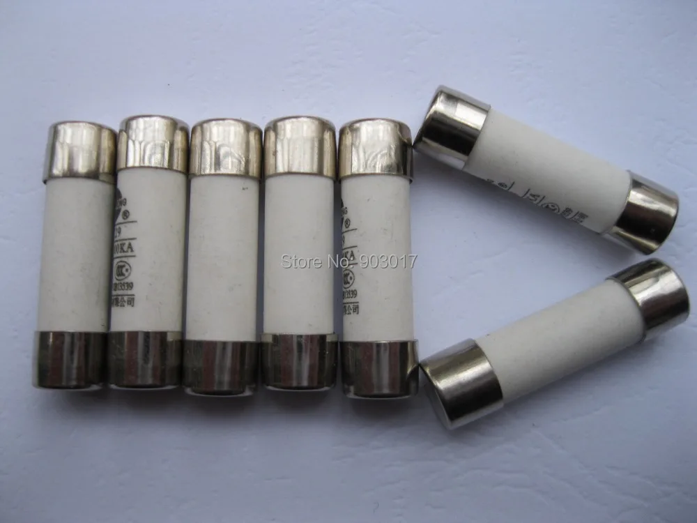 60 Pcs 380V 20A 10mm x 38mm Ceramic Fuse Powder Filled Cartridge