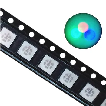 

100pcs SMD 5050 RGB Chip LED PLCC-6 smd5050 LED Tricolor 60mA DC 2V Red Green Blue LED Light Emitting Diode Lamp PCB SMT Beads
