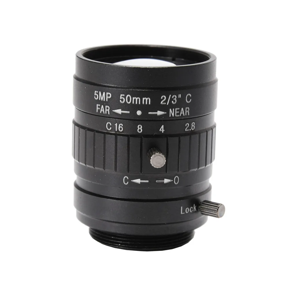 5mp 50mm Fixed Focus Manual Zoom Lens Cs Mount Cctv Lens For Cctv