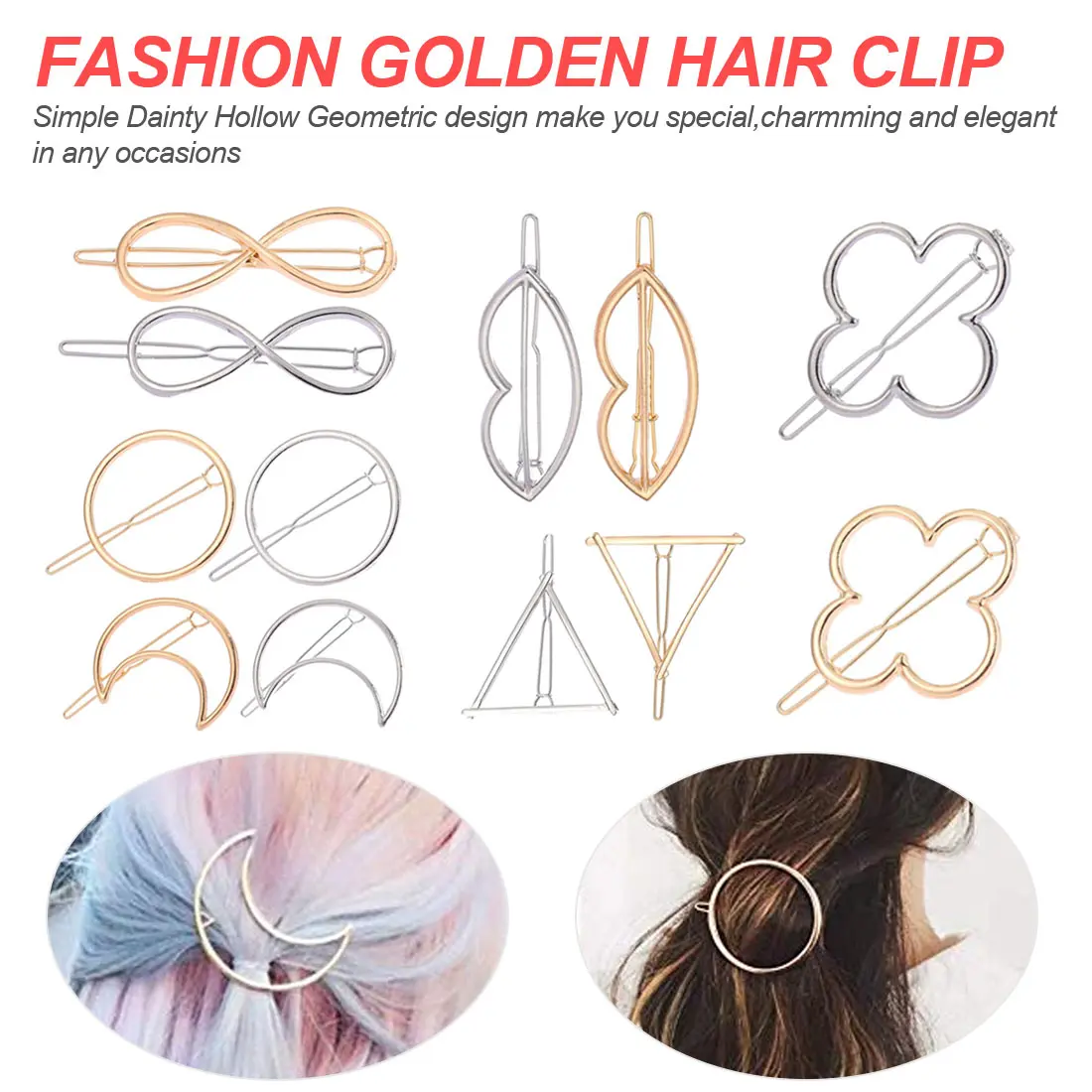 1 шт. шпилька для женщин и девочек в геометрической форме заколка для волос головной убор металлическая шпилька элегантный подарочный