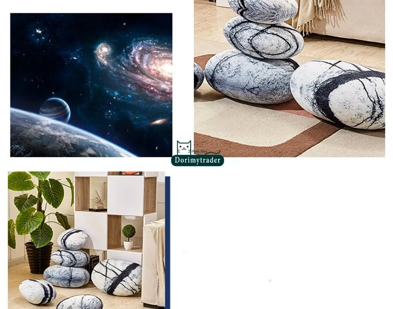 Decoração para Casa Dorimytrader Grupo Soft Simulado Plush Comet Pedra Pillow Almofada Sofá Crianças Play Pebble Boneca Dy60255 1 Pop 11 Dorimytrader 1 Set Pop Soft Simulado Plush