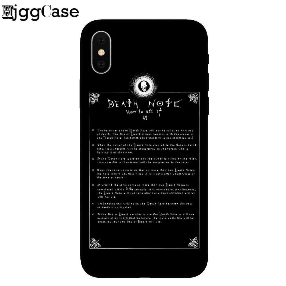 Death Note, мягкий черный силиконовый чехол из ТПУ для телефона Ryuk kira, чехол для телефона Apple iPhone 8, 7, 6, 6S Plus, X, 5, 5S, SE, чехол, Fundas Capa - Цвет: TPU A3260