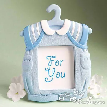 

100pcs Blue Pink Baby Shower Gift Girl Boy Resin Photo Frame Baptism Favor Kids Birthday Party Decorations wen4601
