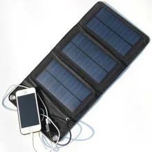 Solar Panel Fordable and Portable Solar Charger 5W USB Outdoor Folding Charger Bag Charging For Xiaomi iphone/samsung/huawei/htc