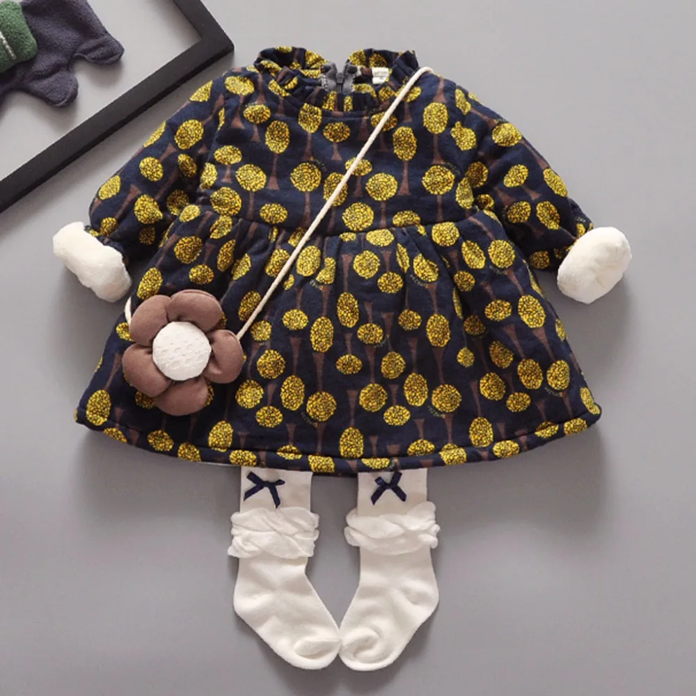 Buy Toddler Girl Dresses Yellow Baby Clothing Thick