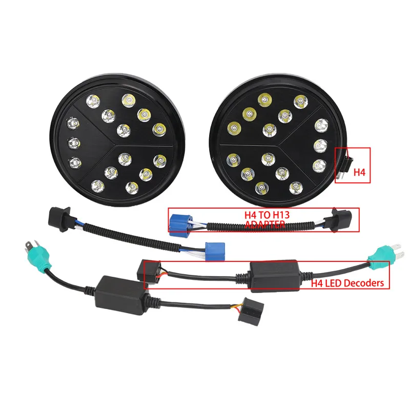  2x 7 inch 40W LED Headlight Car HiLow Beam Headlamp Bulbs For 2007-2017 Jeep Wrangler JK Unlimited 2 4 Door 1997-2006 TJ Driving Lights (12)