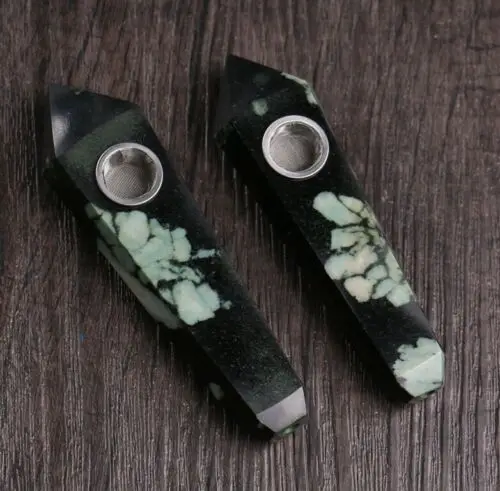 

1 Natural Plum flower Quartz Crystal Smoking Pipe+1 brush+3 Filters