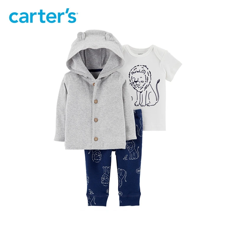 Carter's/комплект из 3 предметов мягкий хлопковый кардиган на пуговицах с