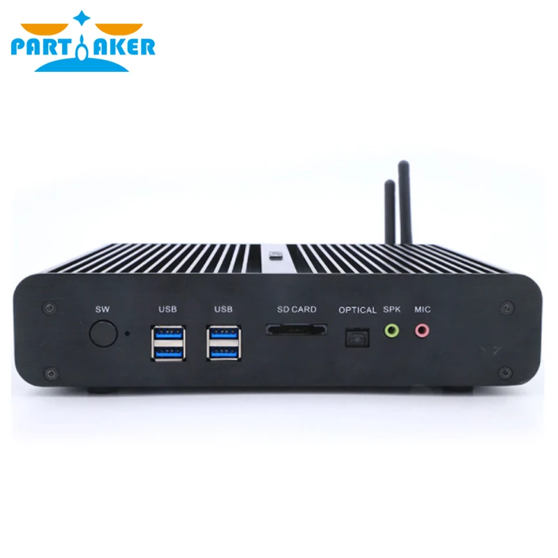 Причастником B2 Мини ПК i7 Barebone HTPC Nuc Безвентиляторный Компьютер Broadwell 5Gen Core i7 5500U/5550u Wifi