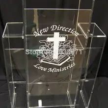 Ясный лектерн, подиум, акриловый лектерн подиум, пластиковая церковная пулпита
