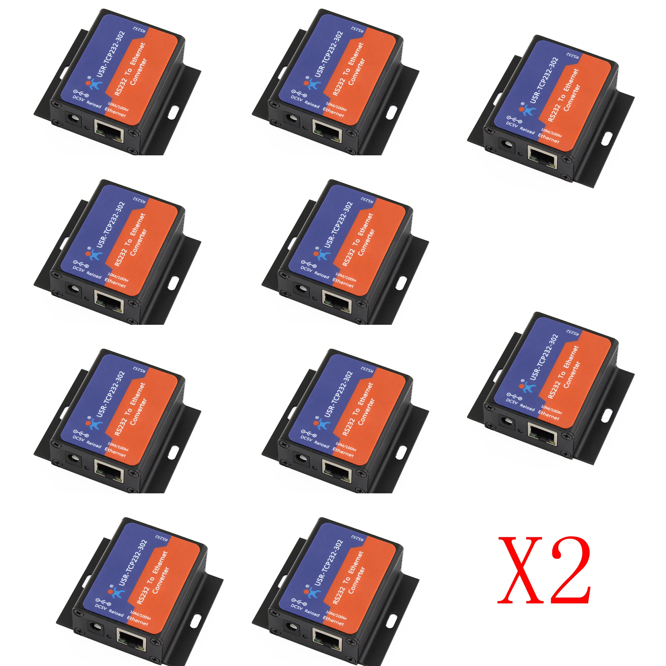 US $299.00 Q1804120 10PCS USRTCP232302 Tiny Size Serial RS232 To Ethernet TCP IP Server Module Ethernet Converter Support DHCPDNS