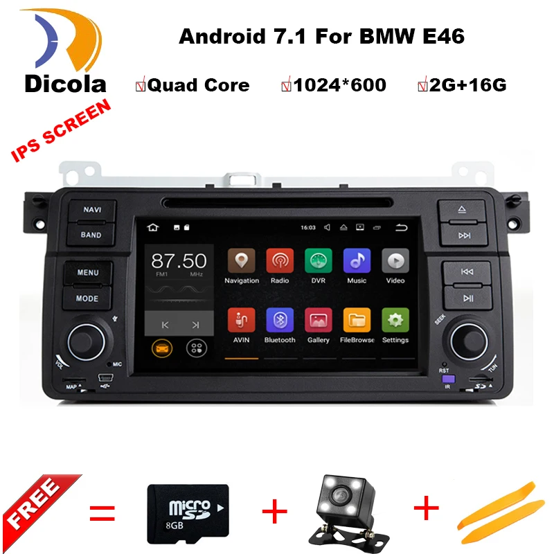 

HD 7 Inch Quad Core Android 7.11 For BMW E46 M3 Rover 75 Car DVD GPS Wifi 3G Radio RDS Canbus RAM 2GB ROM 16GB Support DTV DAB+