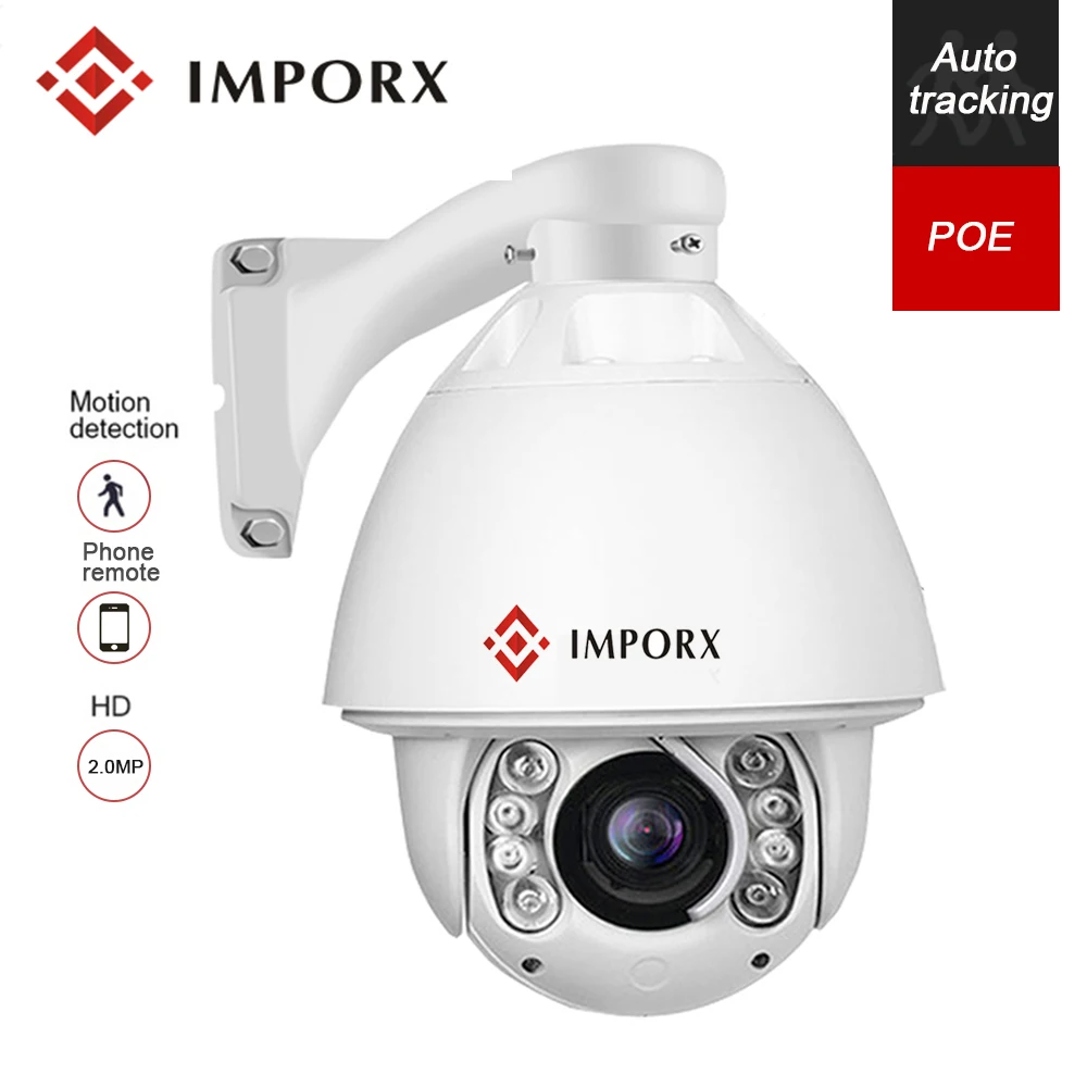 IMPORX 1080P HD купольная камера с оптическим зумом ip для наружного наблюдения 20 x Zoom H.265