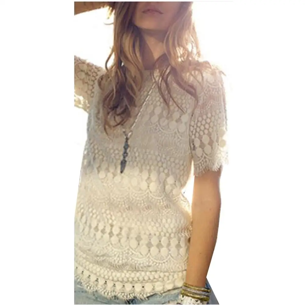 Aliexpress.com : Buy Benuynffy Lace Short Sleeve Solid