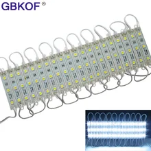 10 шт. 5050 SMD 3 светодиодный s светодиодный модуль белый/теплый белый Водонепроницаемый световая рекламная лампа постоянного тока 12В оптом