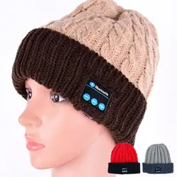 Горячие 18 EDAL беспроводные, с функцией Bluetooth кепки мягкие теплые Beanie наушники с микрофоном Горячие 3 цвета Новые