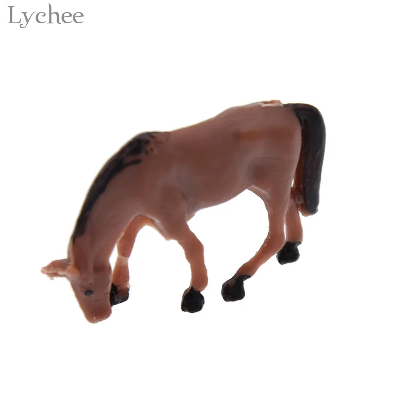 Lychee 10 шт. мини пластиковая модель лошадка пейзаж Zen садовый декор фигурки