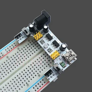 

XD-42 Breadboard Dedicated Power Supply Module 2-Way 5V / 3.3V With 830 Ponits Soldless Breadboard Free Shipping