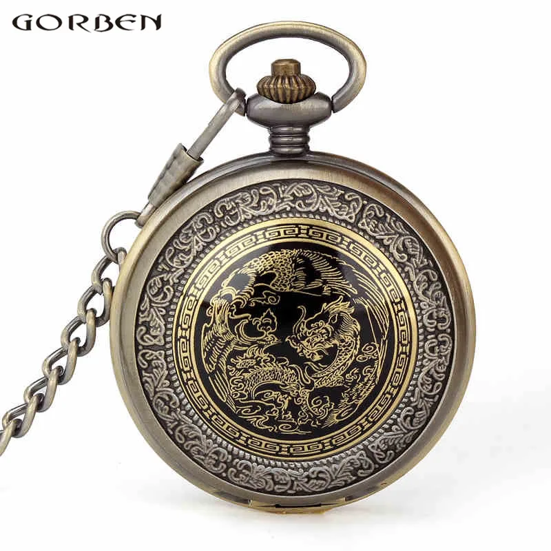 Buy Bronze Quartz Pocket Watch Antique Men Watches