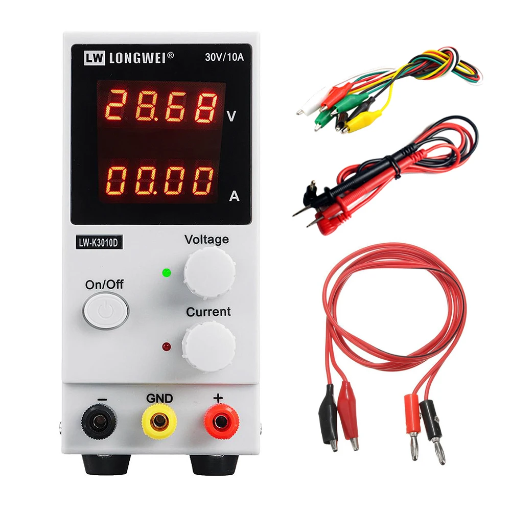 LW K3010D Новый 4 цифры Дисплей коммутации лаборатория DC Питание Регулируемый блок