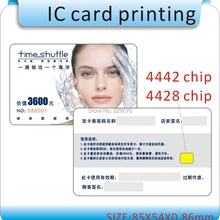 100 шт Двухсторонние шесть цвета офсетной печати SLE 4442 карты ISO 7816 смарт-карты карта с чипом IC/hottle двери карты