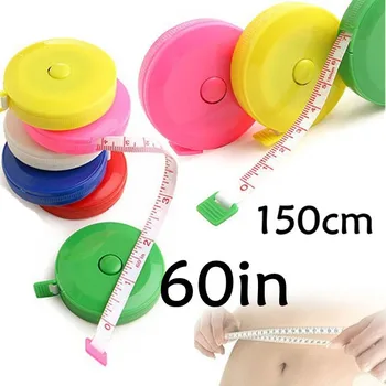 

150cm/60in mini multi-function soft retractable circle measure tape clothing fitting sewing tailor use