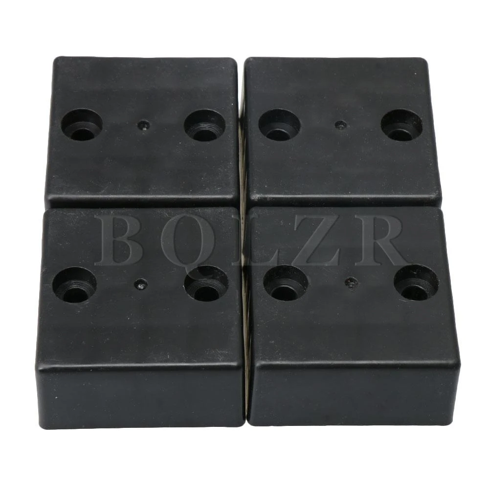 Bqlzr 5cm Length 5cm Width 2 5cm Height Black Plastic Furniture Legs For Table Chair Sofa Cabinet Feet Floor Protection Furniture Cups Aliexpress