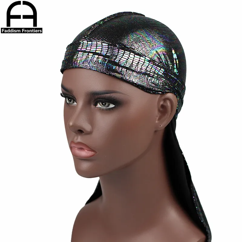 Мужская Светоотражающая шапка унисекс со змеиным принтом Durag блестящая цветная