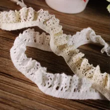 5 jardas/lote 1.5cm elástico algodão rendas guarnição estiramento algodão laço fita diy retalhos artesanal costura hometexile traje material