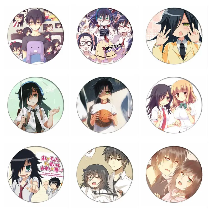 Брошь в стиле аниме Watamote Значки для косплея Kuroki Tomoko значки Tomoki коллекция Nico Tanigawa