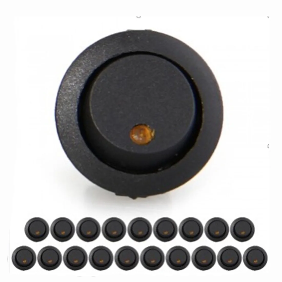 

Marsnaska High Quality 20 LED Rocker Indicator Switch 3 Pin On-Off 12V DC Yellow